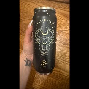 Black Zodiac Taurus Bull Tumbler